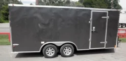 Enclosed Trailer 8.5'x18' Grey - Custom Enclosed Car Bike Cargo Hauler Storage -Tool Comprehensive 14 6 1