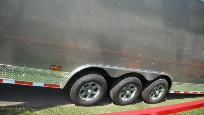 Enclosed Trailer 8.5'x36' Gooseneck Event Food Car Hauler (Silver) Storage 4 Enclosed Trailer 8.5'x36' Gooseneck Event Food Car Hauler (Silver) Storage - Image 4