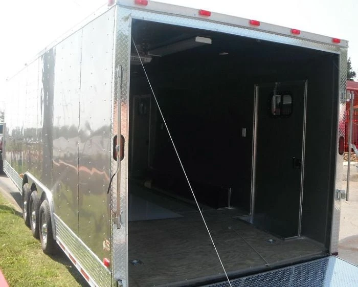 Enclosed Trailer 8.5'x36' Gooseneck Event Food Car Hauler (Silver) Storage 5 Enclosed Trailer 8.5'x36' Gooseneck Event Food Car Hauler (Silver) Storage - Image 5