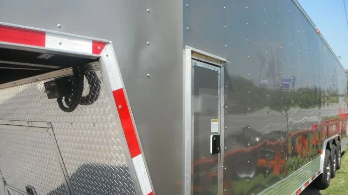 Enclosed Trailer 8.5'x36' Gooseneck Event Food Car Hauler (Silver) Storage 6 Enclosed Trailer 8.5'x36' Gooseneck Event Food Car Hauler (Silver) Storage - Image 6