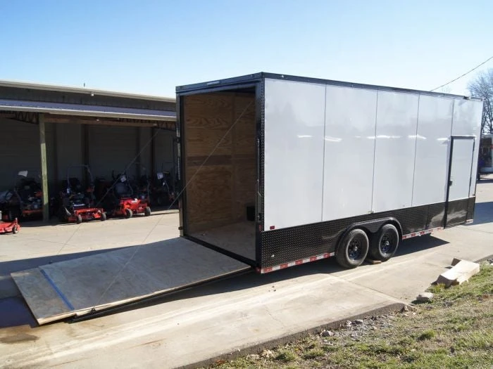 8.5x20 White V-Nose Enclosed Trailer With Blackout Pkg (2) 5,200lb Axles 6 8.5x20 White V-Nose Enclosed Trailer With Blackout Pkg (2) 5,200lb Axles - Image 6