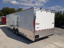 White Custom Enclosed Trailer 8.5' X 26' Car Hauler Storage -Tool Comprehensive 20190906 153349