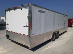 White Custom Enclosed Trailer 8.5' X 26' Car Hauler Storage -Tool Comprehensive 20190906 153410
