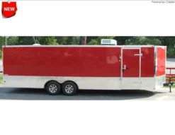 Enclosed Trailer 8.5'x26' Red - Motorcycle Car Lawn Equipment Hauler Storage -Tool Comprehensive 2521