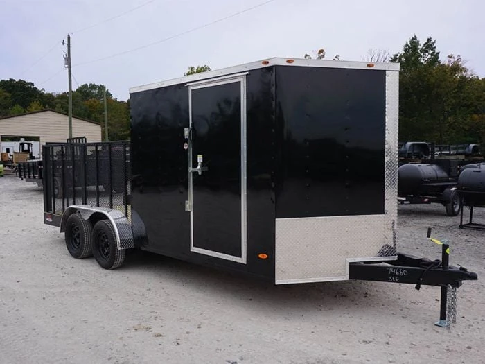 Enclosed Utility Hybrid Trailer 7'x18' With Side Door- Lawn Mower Equipment Hauler Storage 3 Enclosed Utility Hybrid Trailer 7'x18' With Side Door- Lawn Mower Equipment Hauler Storage - Image 3