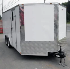 Enclosed Trailer 8.5'x18' White - Equipment Car Bike Hauler Storage -Tool Comprehensive 3 39 3
