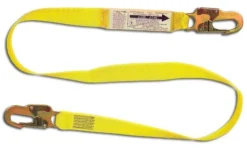 French Creek Production 490A Lanyard 6' Shock Absorbing Web Lock Snaps On Ends