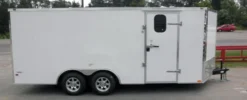 Enclosed Trailer 8.5'x18' White - Equipment Car Bike Hauler Storage -Tool Comprehensive 4 28 4