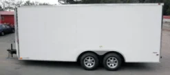 Enclosed Trailer 8.5'x18' White - Equipment Car Bike Hauler Storage -Tool Comprehensive 6 25 4