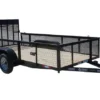 6.4x14 Straight Deck Tandem Axle Utility Trailer 2ft Mesh Side