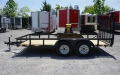 Utility Trailer 6.4' X 14' Spring Assist A-Frame Gate Tire Rack Tandem Axle -Tool Comprehensive 6x14 2