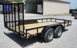 Utility Trailer 6.4' X 14' Spring Assist A-Frame Gate Tire Rack Tandem Axle -Tool Comprehensive 6x14 6