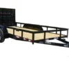 Utility Trailer 6.4' X 14' Spring Assist A-Frame Gate Tire Rack Tandem Axle