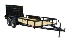 Utility Trailer 6.4' X 14' Spring Assist A-Frame Gate Tire Rack Tandem Axle