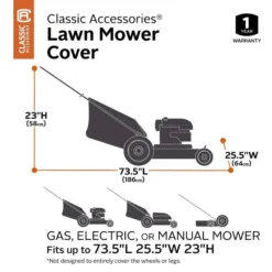 Classic 73117-HUSQ Lawn Mower Cover For Husqvarna Walk-Behind Mowers Black -Tool Comprehensive 73117 ego 07 1 1 1