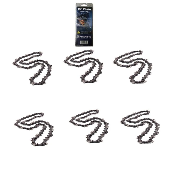 Husqvarna 952165001 Chainsaw Chain 18" 3/8 - .043 Ga. 62 DL Pack Of 6 1 Husqvarna 952165001 Chainsaw Chain 18" 3/8 - .043 Ga. 62 DL Pack Of 6