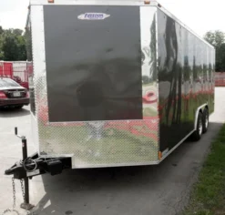 Enclosed Trailer 8.5'x18' Grey - Custom Enclosed Car Bike Cargo Hauler Storage -Tool Comprehensive 9 13