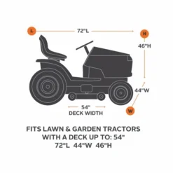 Classic Accessories 55-081-010401-00 Lawn Mower Tractor Cover