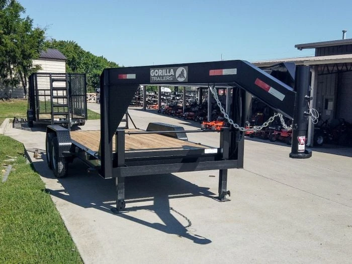 7x16 Gooseneck Equipment Trailer (2) 7K Axles With Stand-Up Ramps 2 7x16 Gooseneck Equipment Trailer (2) 7K Axles With Stand-Up Ramps - Image 2