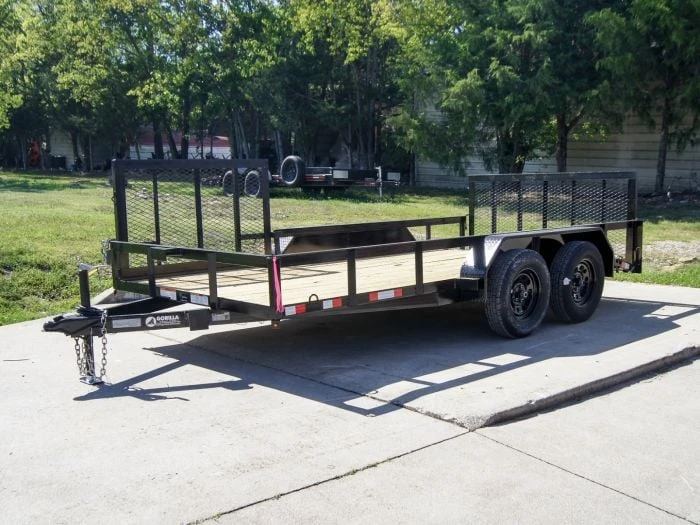 7x14 Utility Trailer With Side Gate And Dbl Brake (2) 3,500lb Axle 3 7x14 Utility Trailer With Side Gate And Dbl Brake (2) 3,500lb Axle - Image 3