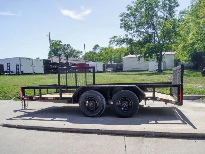 7x14 Utility Trailer With Side Gate And Dbl Brake (2) 3,500lb Axle 4 7x14 Utility Trailer With Side Gate And Dbl Brake (2) 3,500lb Axle - Image 4
