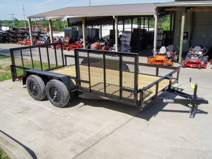 7x14 Utility Trailer With Side Gate And Dbl Brake (2) 3,500lb Axle 1 7x14 Utility Trailer With Side Gate And Dbl Brake (2) 3,500lb Axle