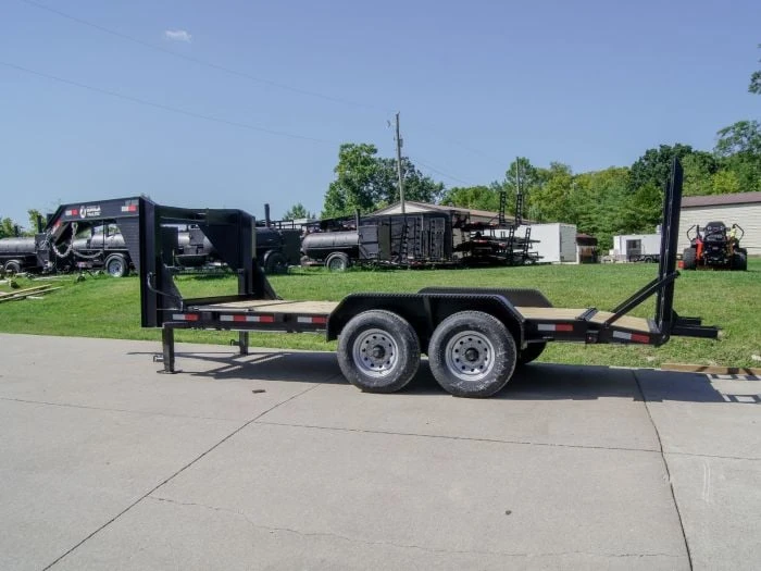 7x16 Gooseneck Equipment Trailer (2) 7K Axles With Stand-Up Ramps 4 7x16 Gooseneck Equipment Trailer (2) 7K Axles With Stand-Up Ramps - Image 4