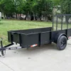 5' X 10' Utility Trailer Straight Deck 18" Sides Tall Gate