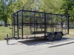7x16 Tandem Straight Deck Utility Trailer With 6ft Mesh Sides And Ladder Racks 8 7x16 Tandem Straight Deck Utility Trailer With 6ft Mesh Sides And Ladder Racks -Tool Comprehensive dsc00612 2