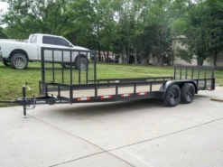 6.4x20 Utility Trailer With Side Gate And 18" Mesh (2) 3,500lb Axles