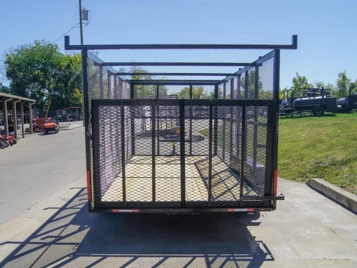 7x16 Tandem Straight Deck Utility Trailer With 6ft Mesh Sides And Ladder Racks 6 7x16 Tandem Straight Deck Utility Trailer With 6ft Mesh Sides And Ladder Racks - Image 6