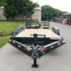 7x16 I-Beam Equipment Trailer With (2) 7K Axles With Stand Up Ramps