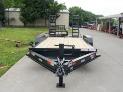 7x16 I-Beam Equipment Trailer With (2) 7K Axles With Stand Up Ramps
