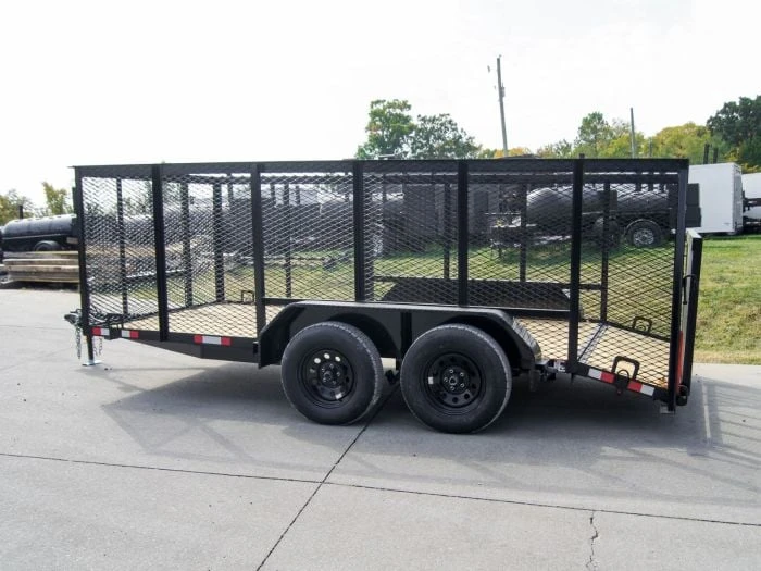 6.4x14 4ft Mesh Sides Tandem Dovetail Utility Trailer 6 6.4x14 4ft Mesh Sides Tandem Dovetail Utility Trailer - Image 6