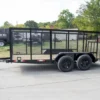 6.4x16 Dovetail Utility Trailer With 4ft Mesh Side (2) 3,500lb Axles