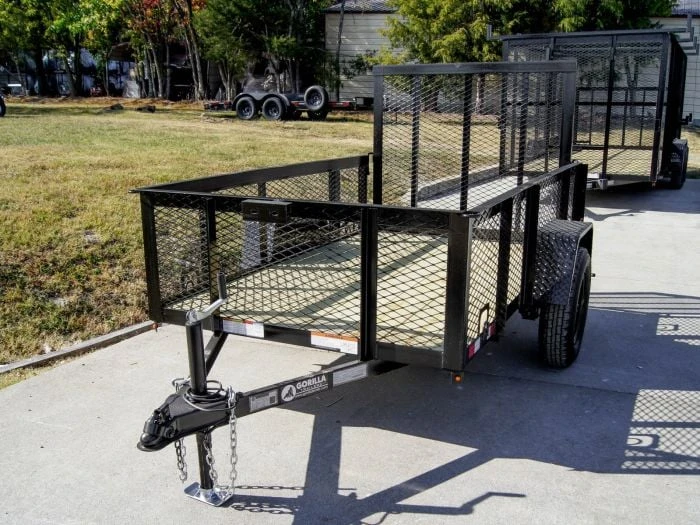 5x8 Straight Deck Utility Trailer With 2ft Mesh Side 3500lb Axle 2 5x8 Straight Deck Utility Trailer With 2ft Mesh Side 3500lb Axle - Image 2