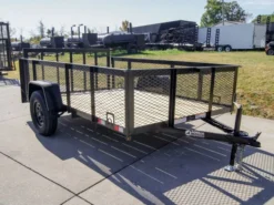 6.4x10 Dovetail Utility Trailer With 2ft Mesh Sides 3,500lb Axle