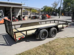 6.4x16 Utility Trailer Dovetail (2) 3500lb Axles With Gate -Tool Comprehensive dsc01389
