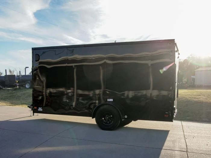 7x14 Enclosed Trailer Black V-Nose Blackout Package 3,500lb Axle Storage 3 7x14 Enclosed Trailer Black V-Nose Blackout Package 3,500lb Axle Storage - Image 3