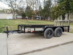 6.4x12 Dovetail Utility Trailer With 1ft Mesh Sides (2) 3,500lb Axles