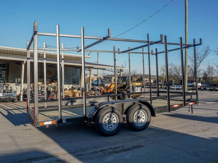 6.4 X 16 Straight Deck Tandem Axle Utility Trailer W/ 6ft Ladder Racks 3 6.4 X 16 Straight Deck Tandem Axle Utility Trailer W/ 6ft Ladder Racks - Image 3