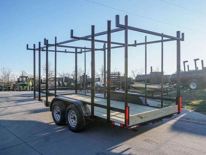 6.4 X 16 Straight Deck Tandem Axle Utility Trailer W/ 6ft Ladder Racks 5 6.4 X 16 Straight Deck Tandem Axle Utility Trailer W/ 6ft Ladder Racks - Image 5