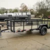 5x12 Dovetail Utility Trailer With 2ft Mesh Sides 3,500lb Axle