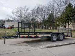 6.4x18 Tandem Dovetail Utility Trailer With Side Gate