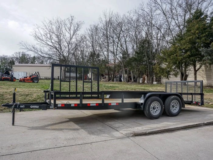 6.4x18 Tandem Dovetail Utility Trailer With Side Gate 1 6.4x18 Tandem Dovetail Utility Trailer With Side Gate