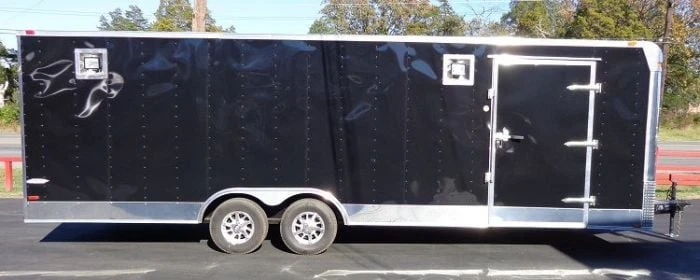 Enclosed Trailer 8.5'x26' Black - Cargo Car ATV Hauler Storage 1 Enclosed Trailer 8.5'x26' Black - Cargo Car ATV Hauler Storage