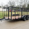 6.4x14 Dovetail Utility Trailer With 4ft Rails (2) 3500lb Axles