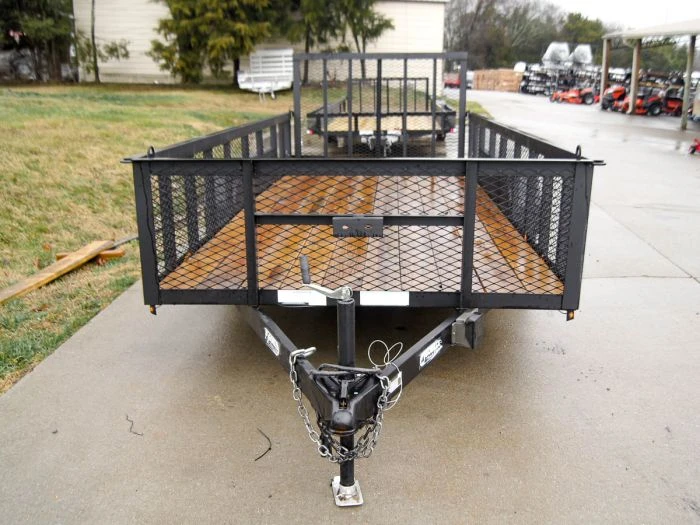 6.4x16 Straight Deck Utility Trailer With 2ft Mesh Sides Tall Gate 2 6.4x16 Straight Deck Utility Trailer With 2ft Mesh Sides Tall Gate - Image 2