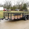 6.4x16 Straight Deck Utility Trailer With 2ft Mesh Sides Tall Gate