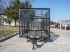 6.4x14 - 6ft Mesh Side Tandem Dovetail Utility Trailer